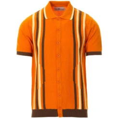 Shockwave Mod Stripe Knit Polo (AY) -Trendify Shop madcaap england shockwave knitted polo dark cheddar 1 99884.1661262007