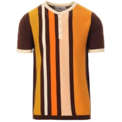 Zen Mod Stripe Knit Grandad Top -Trendify Shop madcaap england zen knitted grandad top fondue fudge 2 14530.1661261227