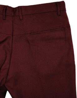 Logan Bootcut Hopsack Trousers (Bu) -Trendify Shop madcap bootcut hopsack trousers burgundy 1 89671.1661269351 3