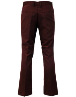 Logan Bootcut Mod Hopsack Trousers -Trendify Shop madcap bootcut hopsack trousers burgundy 3 31047.1661269349