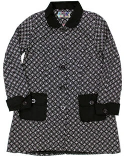 Hepburn 60s Mod Op Art A-Line Coat -Trendify Shop madcap circle flower jacquard jacket 2 75244.1661270843