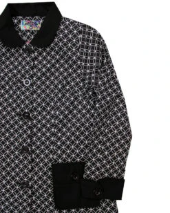 Hepburn 60s Mod Op Art A-Line Coat -Trendify Shop madcap circle flower jacquard jacket 3 19333.1661270841