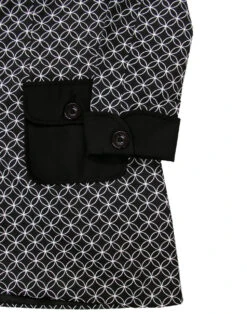 Hepburn 60s Mod Op Art A-Line Coat -Trendify Shop madcap circle flower jacquard jacket 4 61285.1661270842