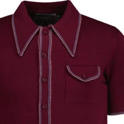 Crawdaddy Micro Dash Knit Polo (IP) -Trendify Shop madcap crawdaddy polo zinfandel detail 60965.1679657987 7