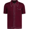 Crawdaddy Micro Dash Knit Polo (C) -Trendify Shop madcap crawdaddy polo zinfandel front 70199.1679657984 5