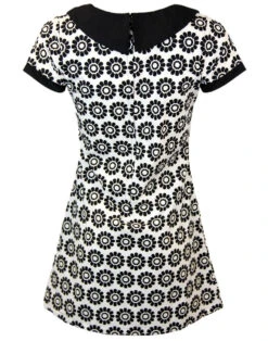 Dollierocker Daisy MADCAP Mod Floral Dress (White) -Trendify Shop madcap dollierocker daisy dress 1 13077.1661338460