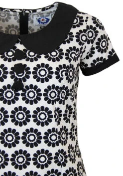Dollierocker Daisy MADCAP Mod Floral Dress (White) -Trendify Shop madcap dollierocker daisy dress 2 43337.1661338459