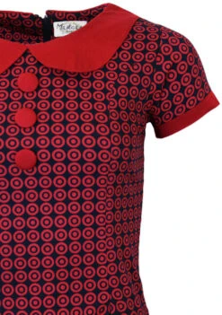 Dollierocker MADCAP Retro Mod Target Dress (W) -Trendify Shop madcap dollierocker target dress navy 2 37346.1666956976