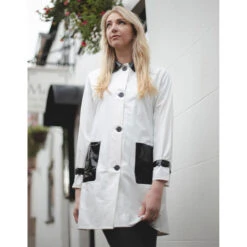 Robin Mod 2 Tone PVC Raincoat (V) -Trendify Shop madcap england 60s raincoat white1 83238.1661262312 3