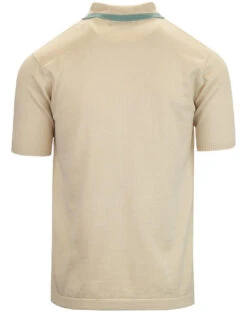 Bauhaus Mod Stripe Knit Polo Shirt -Trendify Shop madcap england art deco stripe polo mens 2 76172.1661268004