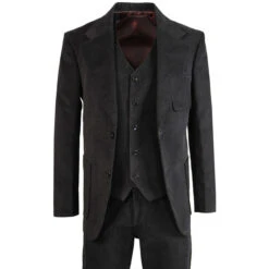 Montana Retro 70s Cord Blazer RUST -Trendify Shop madcap england black cord suit close up 1 39812.1661260485 1