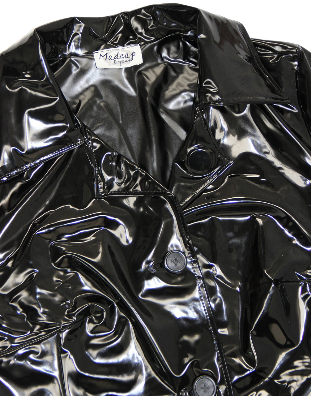 Jackie Retro 60s PVC Raincoat GREEN 8 Jackie Retro 60s PVC Raincoat GREEN - Image 6