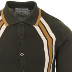 Blast Mod Stripe Polo Cardigan (R) -Trendify Shop madcap england blast polo cardigan rosin 3 59697.1661264793 1