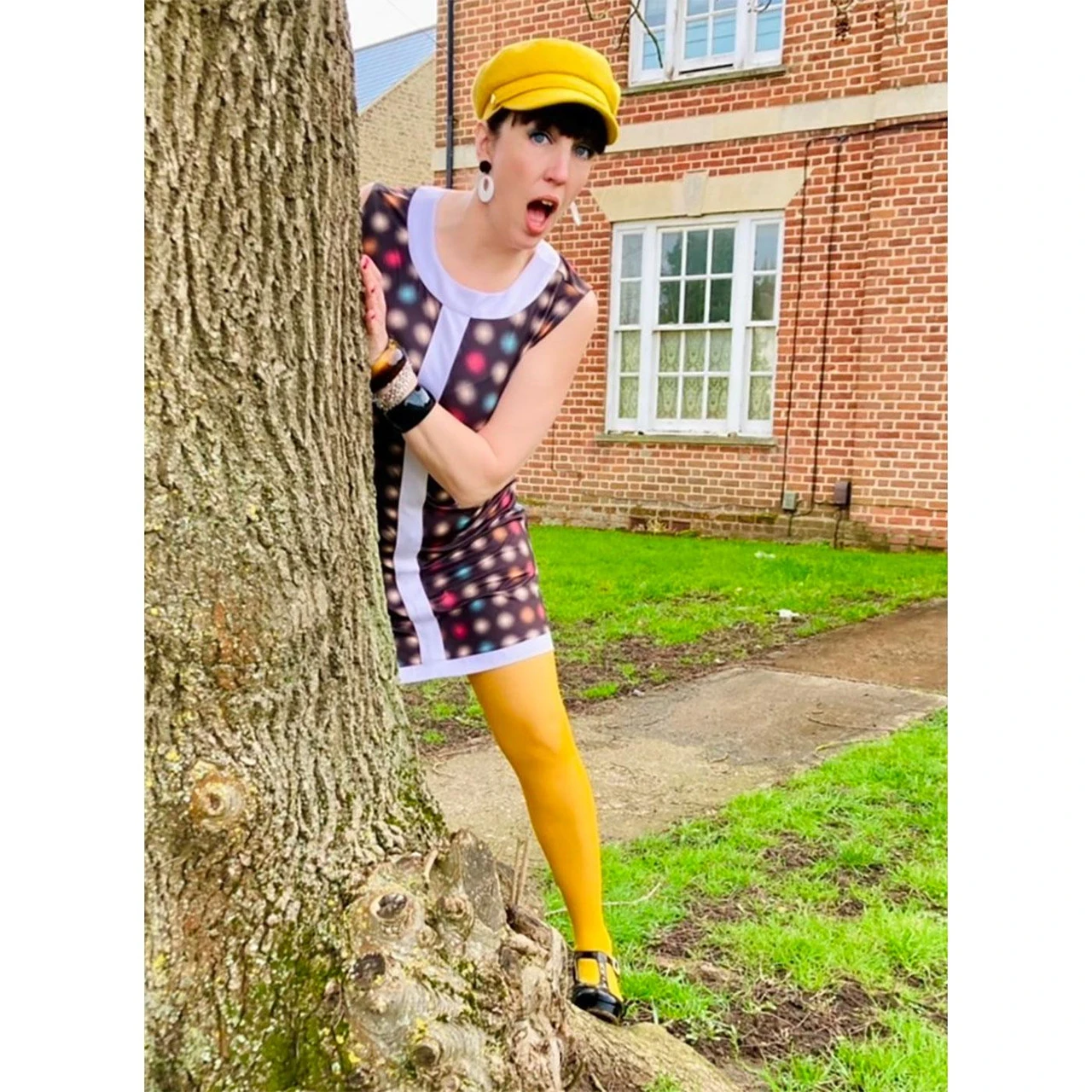 Blur Centre Stripe 60s Mod Dress 3 Blur Centre Stripe 60s Mod Dress