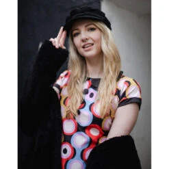 Bobbie Retro 60s Cord Bakerboy Cap -Trendify Shop madcap england bobbie hat black dress3 85252.1661270642