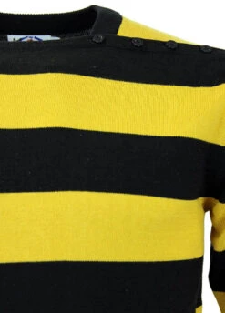 Jones 60s Mod Block Stripe Jumper R -Trendify Shop madcap england brian jones blackyellow2 30893.1661273547