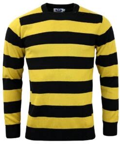 Jones 60s Mod Block Stripe Jumper R -Trendify Shop madcap england brian jones blackyellow3 62031.1661273544