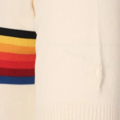 Britpop Rainbow Stripe Knit Tee (E) -Trendify Shop madcap england britpop stripe knit tee ecru 1 32764.1661262473 1