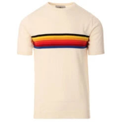Britpop Rainbow Stripe Knit Tee (E) -Trendify Shop madcap england britpop stripe knit tee ecru 3 13263.1661262471 1
