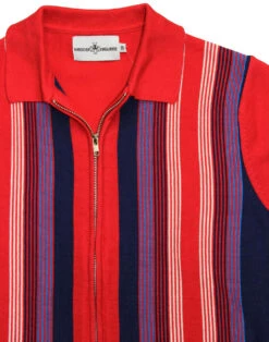 Capitol Mod Zip Through Stripe Polo -Trendify Shop madcap england capitol zip polo red 5 80979.1661269016