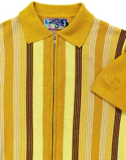 Capitol Mod Zip Through Stripe Polo -Trendify Shop madcap england capitol zip stripe polo 10 86342.1661269641