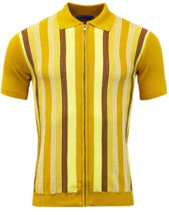 Capitol Mod Zip Through Stripe Polo -Trendify Shop madcap england capitol zip stripe polo 7 86048.1661269637
