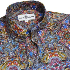 Capo Mod Paisley Spear Collar Shirt -Trendify Shop madcap england capo psychedelic paisley spear collar shirt 2 63437.1661266043