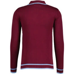 Coltrane Mod Jacquard Knit Polo Z -Trendify Shop madcap england coltrane jacqaurd polo zinfandel 1 26651.1683192084