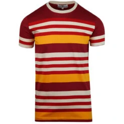 Cosmo Retro 1970s Stripe T-shirt BB -Trendify Shop madcap england cosmo retro stripe tee russet 1 37692.1661266424