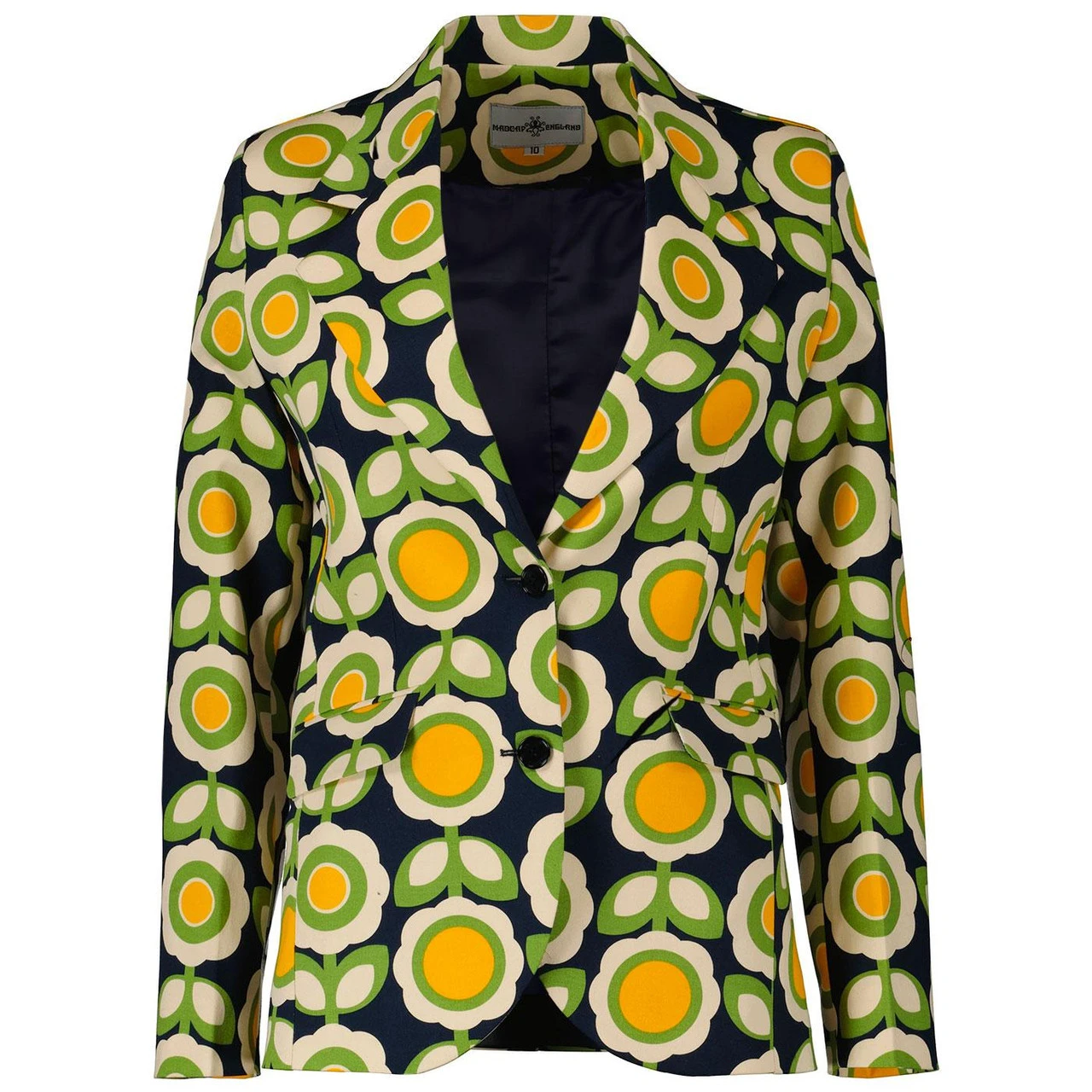 Beau Women's 70s Daisy Print Blazer 6 Beau Women's 70s Daisy Print Blazer - Image 4
