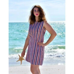 Isetta 60s Mod Bubble Stripe Dress -Trendify Shop madcap england deckchair dress1 61513.1661266772