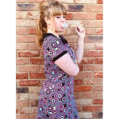 Dollierocker Op Art Mod Dress -Pink -Trendify Shop madcap england dollierocker op art pink1 63035.1661263506