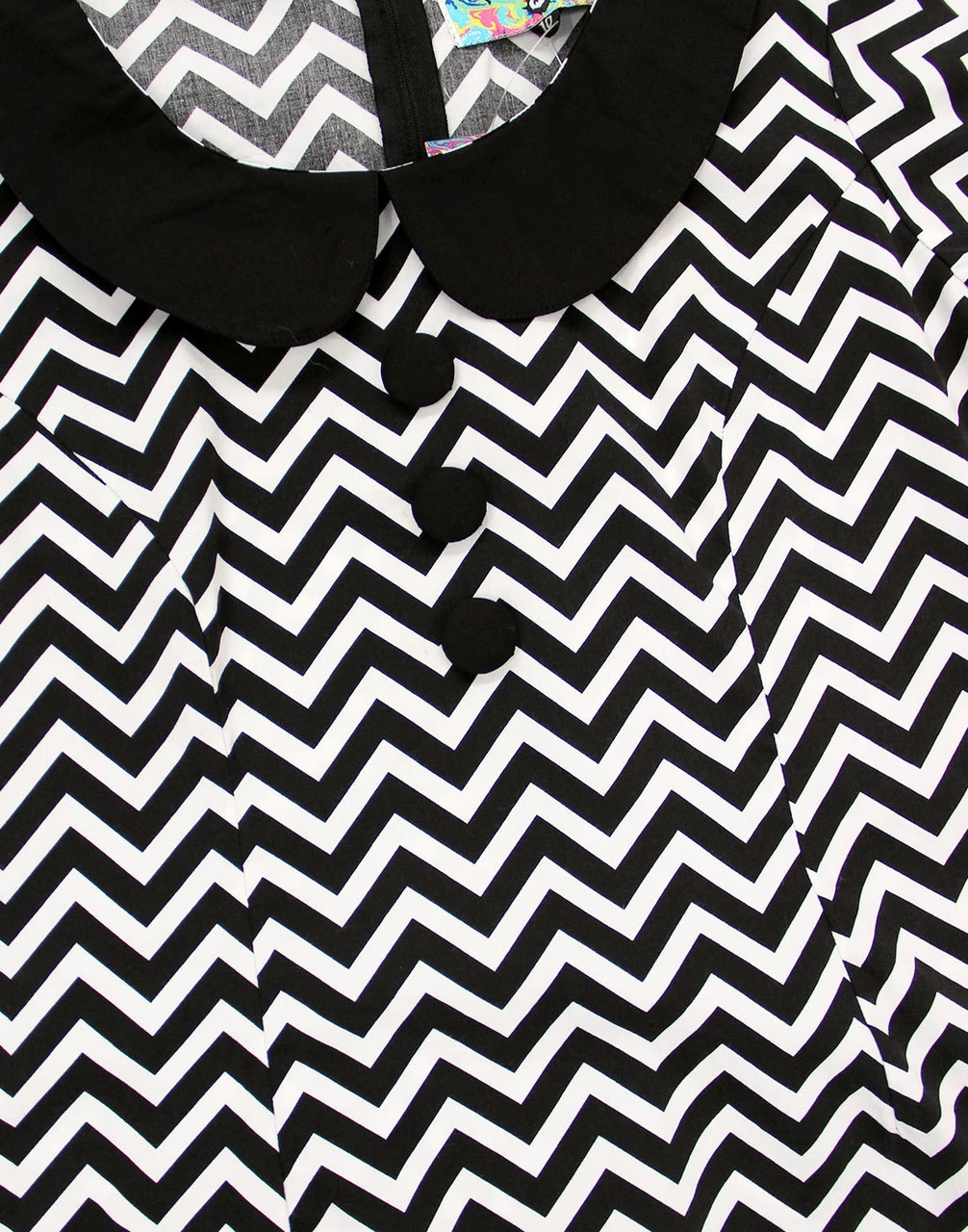 Dollierocker Zig Zag 60s Mod Dress 4 Dollierocker Zig Zag 60s Mod Dress - Image 2