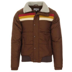 Edge Retro Stripe Ski Jacket (Navy) -Trendify Shop madcap england edge retro ski jacket brown 31 53253.1661264340 1