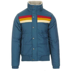 Edge Retro Stripe Ski Jacket (Navy) -Trendify Shop madcap england edge ski jacket moroccan blue 5 18156.1661264354