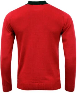 Everly 60s Mod Stripe Polo Cardigan -Trendify Shop madcap england everly polo red 3 87390.1661271249