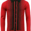 Everly 60s Mod Stripe Polo Cardigan -Trendify Shop madcap england everly polo red 4 27408.1661271246