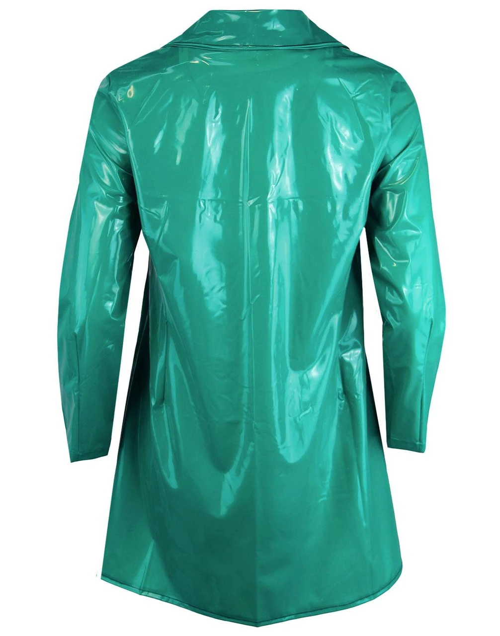 Jackie Retro 60s PVC Raincoat GREEN 4 Jackie Retro 60s PVC Raincoat GREEN - Image 2