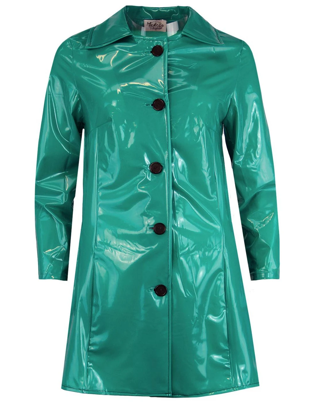 Jackie Retro 60s PVC Raincoat GREEN 13 Jackie Retro 60s PVC Raincoat GREEN - Image 11