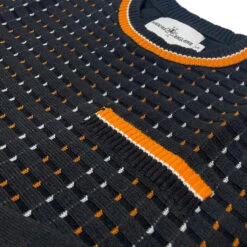 Hawkins Mod Jacquard Dash Front Jumper In Snow White -Trendify Shop madcap england hawkins jacquard dash jumper black 4 09737.1695997620