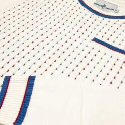 Hawkins Mod Jacquard Dash Front Jumper In Snow White -Trendify Shop madcap england hawkins jacquard dash jumper snow white 6 38544.1695997609