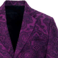 Paisley Rave Cord 3 Button Blazer T -Trendify Shop madcap england hendriz cod paisley blazer grape 3 32431.1661263932