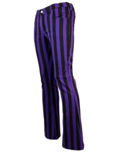 Holy Roller - Retro 60s Striped 70s Indie Flares P -Trendify Shop madcap england holy roller blackpurple2 47636.1661274056 1