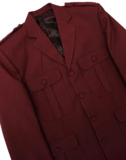 Mod Hopsack Safari Jacket BURGUNDY -Trendify Shop madcap england hopsack safari blazer bordo 2 36800.1661269298 1
