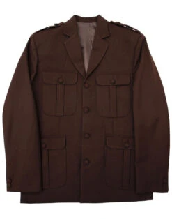Mod Hopsack Safari Jacket BURGUNDY -Trendify Shop madcap england hopsack safari blazer brown 3 43078.1661269285 1