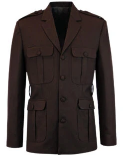 Mod Hopsack Safari Jacket BURGUNDY -Trendify Shop madcap england hopsack safari blazer brown 5 83134.1661269280 1