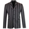 Inferno 60s Mod Stripe Blazer (B/G) -Trendify Shop madcap england inferno stripe blazer black grey 1 07479.1661266191