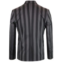 Inferno 60s Mod Stripe Blazer (B/G) -Trendify Shop madcap england inferno stripe blazer black grey 5 21464.1661266192