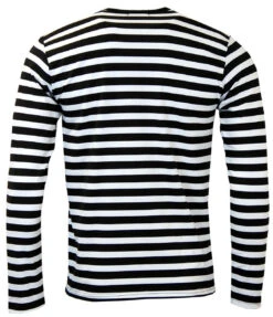 Kings Road Mod 60s Striped Tee -Trendify Shop madcap england jones black white t shirt1 22671.1666958903