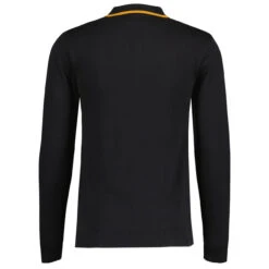 Junot Mod Waffle Stripe Knit Polo B -Trendify Shop madcap england junot stripe panel popcorn waffle knit polo black 1 95609.1692021003